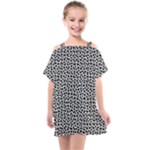 Marble Cracked Pattern Surface Kids  One Piece Chiffon Dress