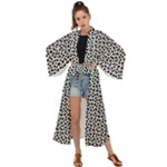 Marble Cracked Pattern Surface Maxi Kimono