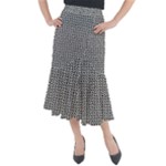 Marble Cracked Pattern Surface Midi Mermaid Skirt