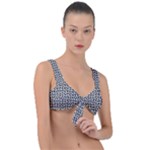 Marble Cracked Pattern Surface Front Tie Bikini Top