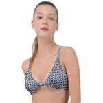 Marble Cracked Pattern Surface Knot Up Bikini Top