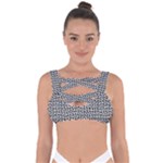 Marble Cracked Pattern Surface Bandaged Up Bikini Top