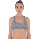 Marble Cracked Pattern Surface Cross Back Hipster Bikini Top 