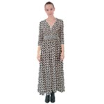 Marble Cracked Pattern Surface Button Up Maxi Dress