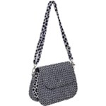 Marble Cracked Pattern Surface Saddle Handbag