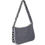 Marble Cracked Pattern Surface Zip Up Shoulder Bag