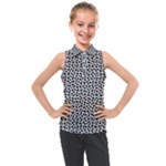 Marble Cracked Pattern Surface Kids  Sleeveless Polo T-Shirt