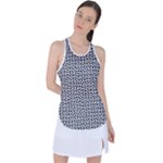 Marble Cracked Pattern Surface Racer Back Mesh Tank Top