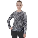 Marble Cracked Pattern Surface Women s Pique Long Sleeve T-Shirt