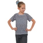 Marble Cracked Pattern Surface Kids  Mesh Piece T-Shirt