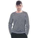 Marble Cracked Pattern Surface Men s Long Sleeve Raglan T-Shirt