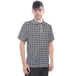 Marble Cracked Pattern Surface Men s Polo T-Shirt