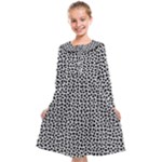 Marble Cracked Pattern Surface Kids  Midi Sailor Dress