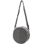 Marble Cracked Pattern Surface Crossbody Circle Bag