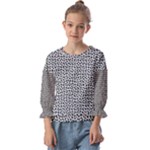 Marble Cracked Pattern Surface Kids  Cuff Sleeve Top