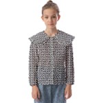 Marble Cracked Pattern Surface Kids  Peter Pan Collar Blouse