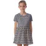 Marble Cracked Pattern Surface Kids  Short Sleeve Pinafore Style Dress