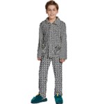 Marble Cracked Pattern Surface Kids  Long Sleeve Velvet Pajamas Set