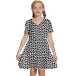 Marble Cracked Pattern Surface Kids  Short Sleeve Tiered Mini Dress