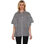 Marble Cracked Pattern Surface Women s Batwing Button Up Shirt