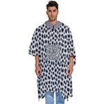 Marble Cracked Pattern Surface Men s Hooded Rain Ponchos