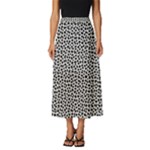 Marble Cracked Pattern Surface Classic Midi Chiffon Skirt