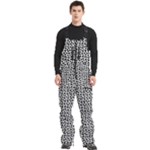 Marble Cracked Pattern Surface Men s Front Zip Ski And Snowboard Bib Pants