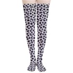 Marble Cracked Pattern Surface Thigh High Stockings