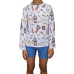 Coffee Mania Caffeine Kids  Long Sleeve Swimwear