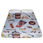 Coffee Mania Caffeine Fitted Sheet (Queen Size)