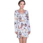 Coffee Mania Caffeine Long Sleeve Nightdress