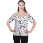 Coffee Mania Caffeine Cutout Shoulder T-Shirt