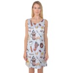 Coffee Mania Caffeine Sleeveless Satin Nightdress