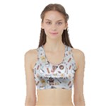 Coffee Mania Caffeine Sports Bra with Border