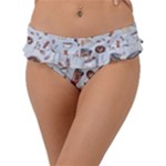 Coffee Mania Caffeine Frill Bikini Bottoms