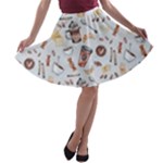 Coffee Mania Caffeine A-line Skater Skirt