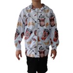 Coffee Mania Caffeine Kids  Hooded Windbreaker