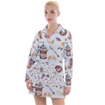 Coffee Mania Caffeine Women s Long Sleeve Casual Dress