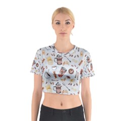 Coffee Mania Caffeine Cotton Crop Top from ArtsNow.com