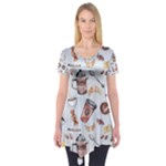 Coffee Mania Caffeine Short Sleeve Tunic 