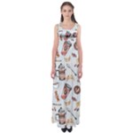 Coffee Mania Caffeine Empire Waist Maxi Dress