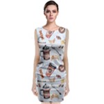 Coffee Mania Caffeine Classic Sleeveless Midi Dress