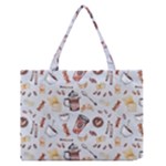 Coffee Mania Caffeine Zipper Medium Tote Bag