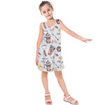 Coffee Mania Caffeine Kids  Sleeveless Dress