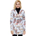 Coffee Mania Caffeine Button Up Hooded Coat 