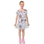 Coffee Mania Caffeine Kids  Short Sleeve Velvet Dress