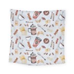 Coffee Mania Caffeine Square Tapestry (Small)