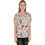 Coffee Mania Caffeine Women s V-Neck Scrub Top