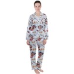 Coffee Mania Caffeine Women s Long Sleeve Satin Pajamas Set	