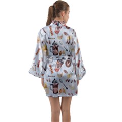 Long Sleeve Satin Kimono 